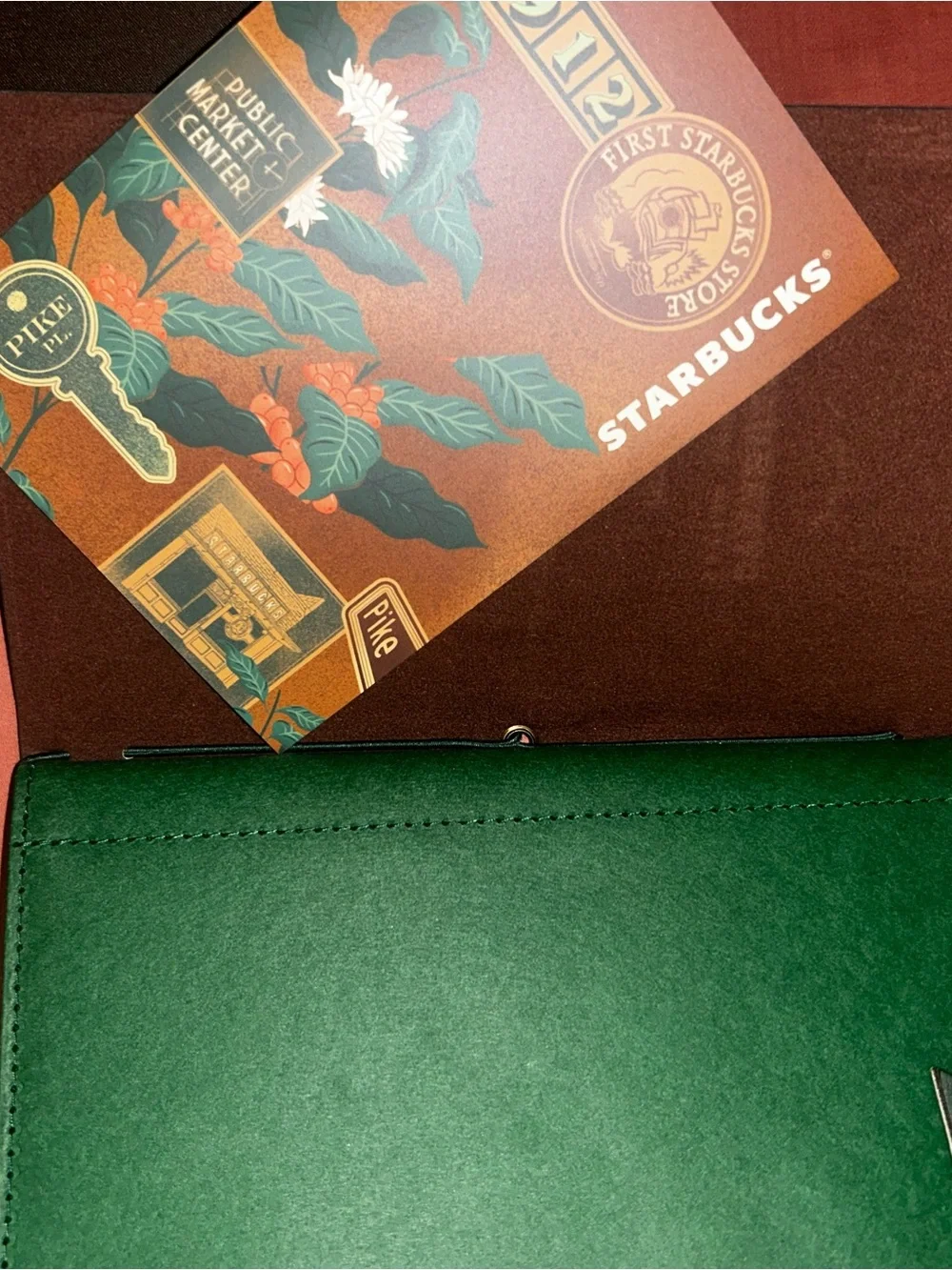 Starbucks Dark Green 2026 planner with Gold Cup Charm